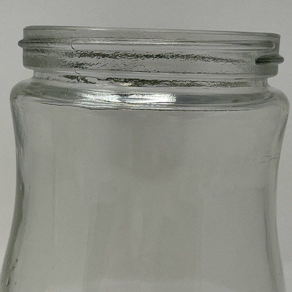 Retro Glass 7" Syrup Dispenser Pourer w Plastic Handle and Flip Top Cover Lid - Picture 11 of 11